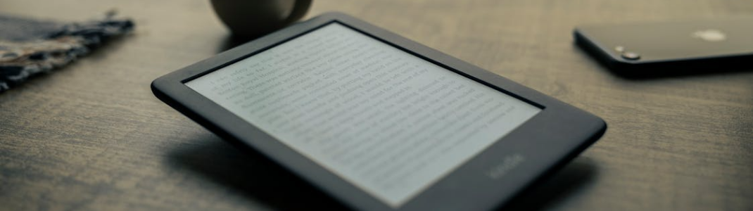 eReader sitting on table